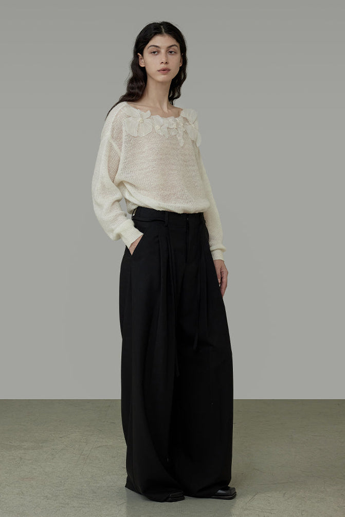 Subtle Bloom Knit Elegance Top