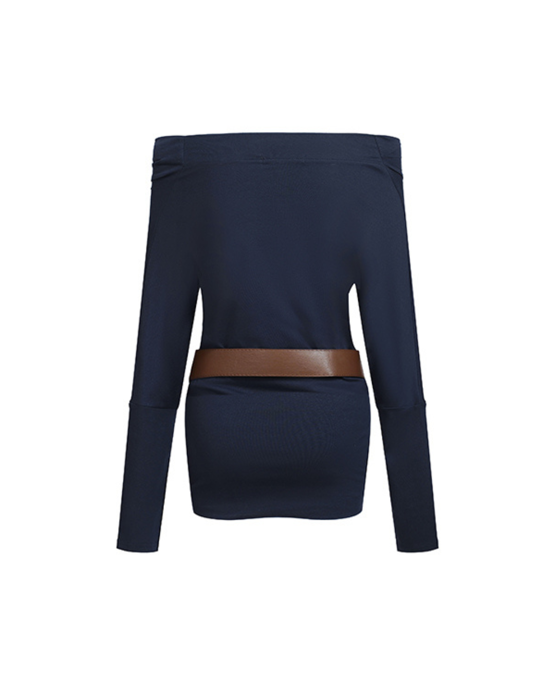 Serene Muse Off-Shoulder Dual-Way Knit Dress