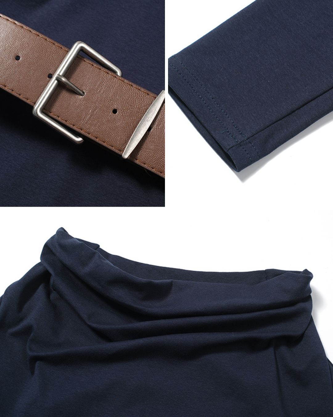 Serene Muse Off-Shoulder Dual-Way Knit Dress