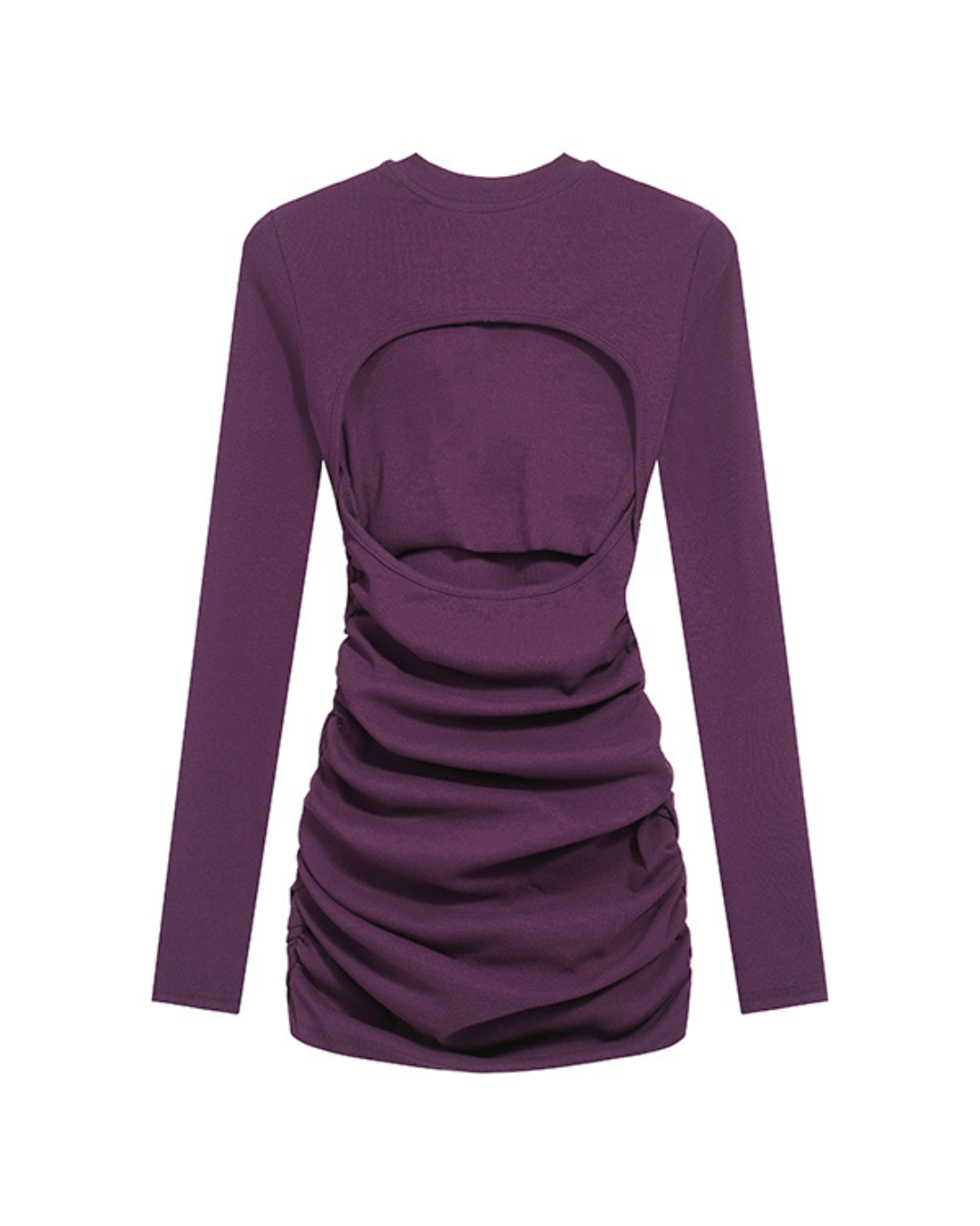 Aubergine Backless Dress