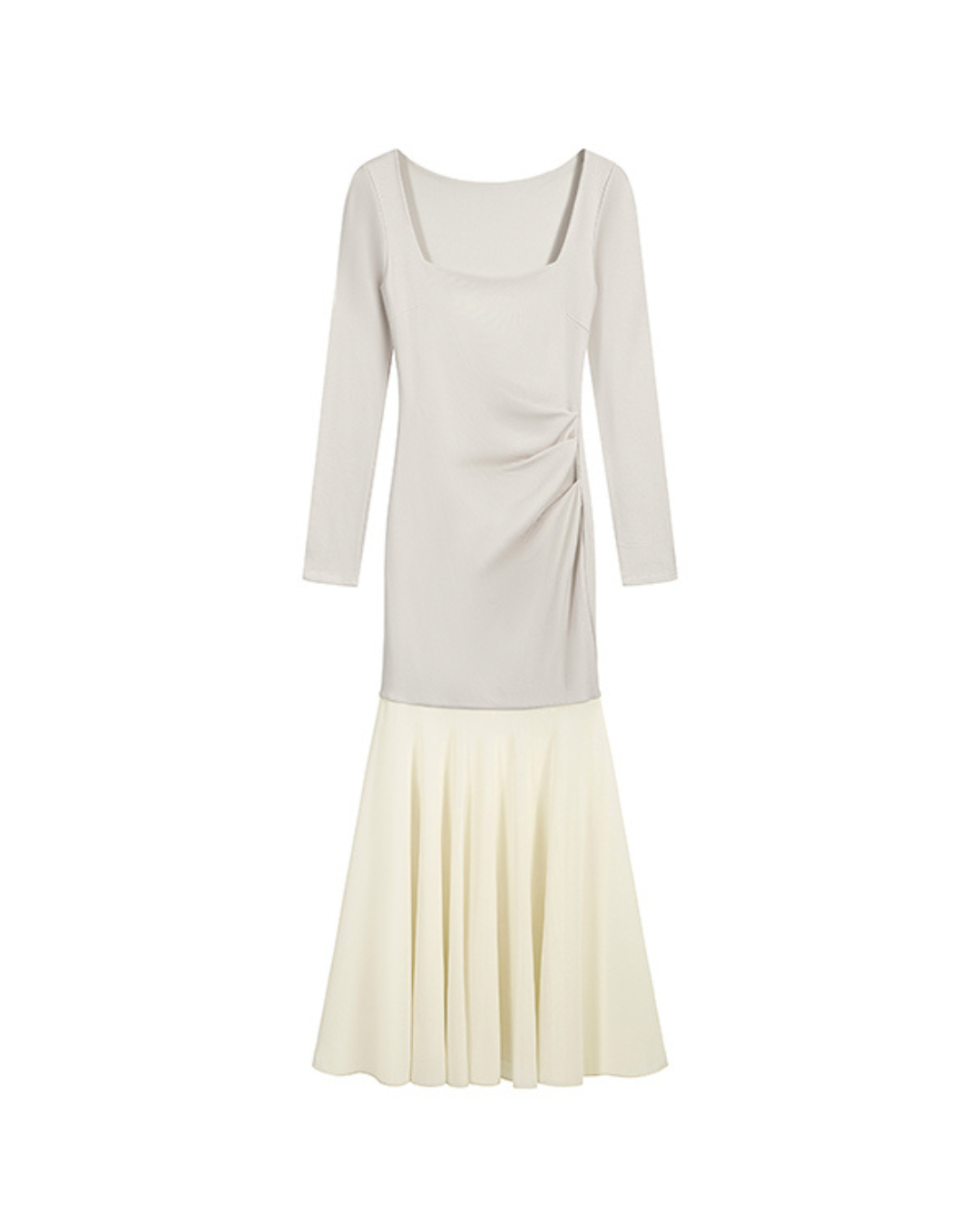 Lucent Square-Neck Mermaid Dress