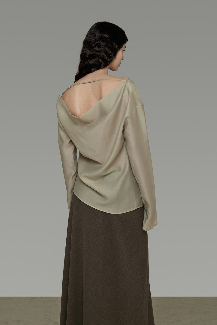 Whisper Silk Backless Blouse