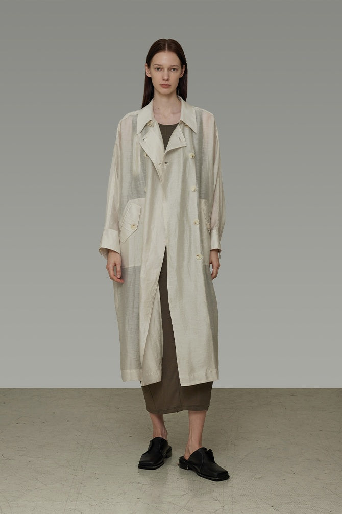 Architectural Drape Trench Coat