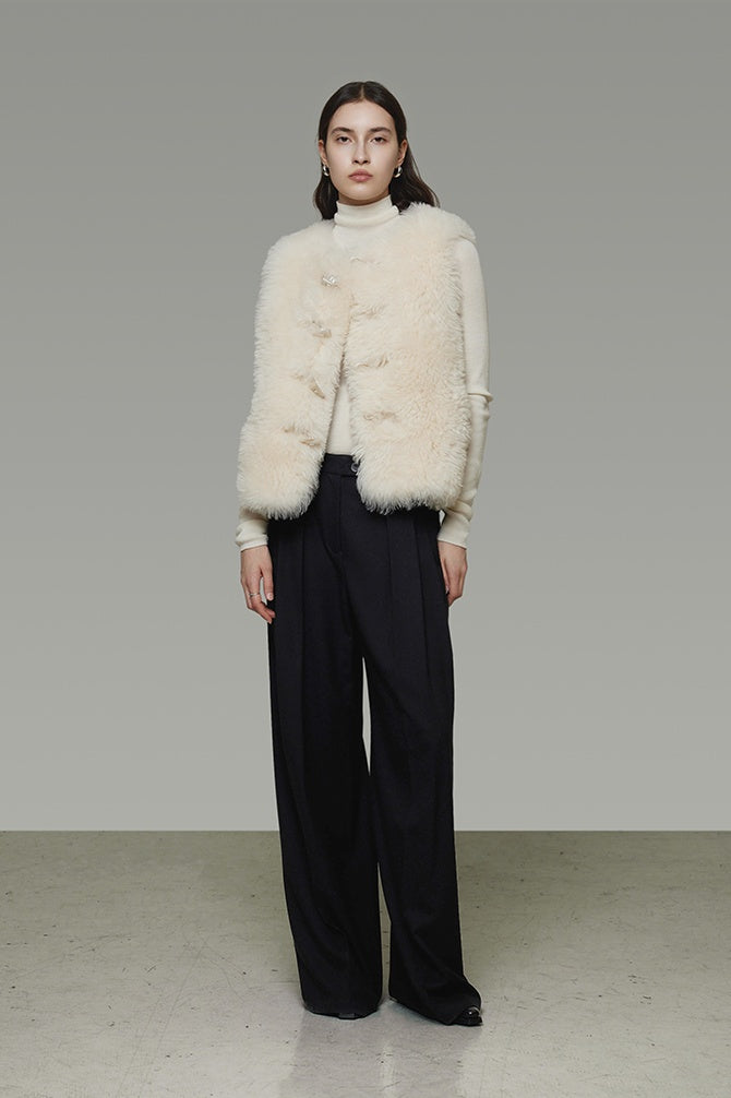 Minimalist Faux Fur Vest
