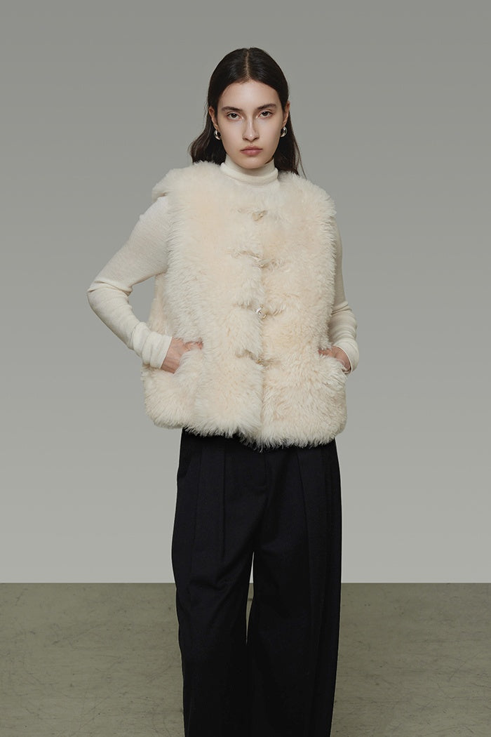 Minimalist Faux Fur Vest