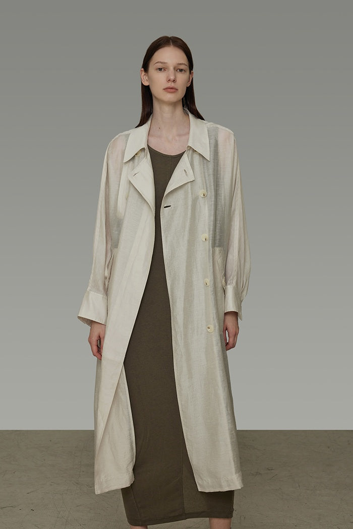 Architectural Drape Trench Coat