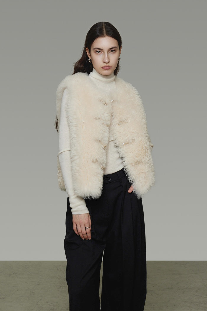 Minimalist Faux Fur Vest