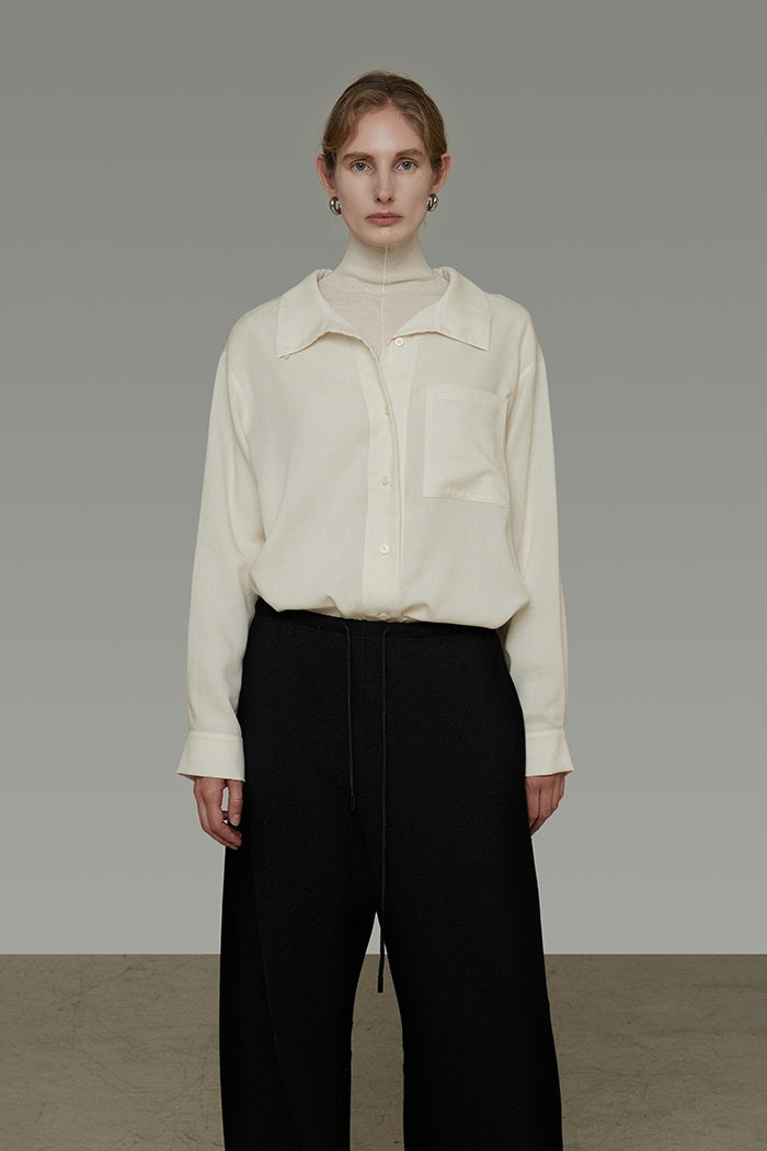 Unspoken Minimalist Collar Blouse