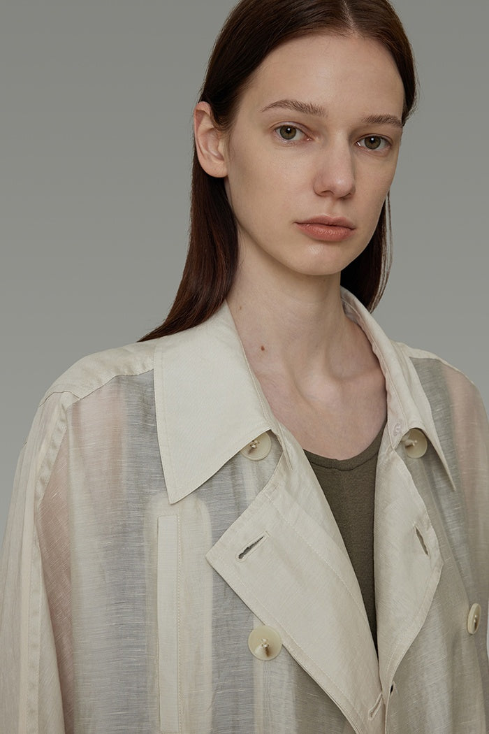 Architectural Drape Trench Coat