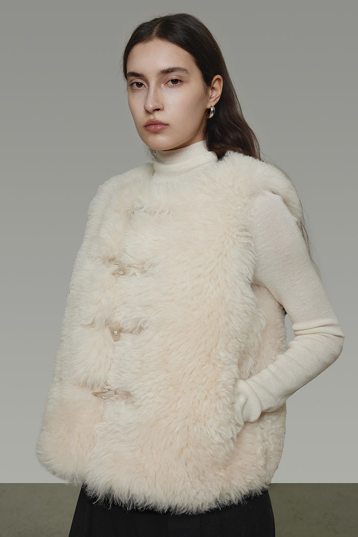 Minimalist Faux Fur Vest