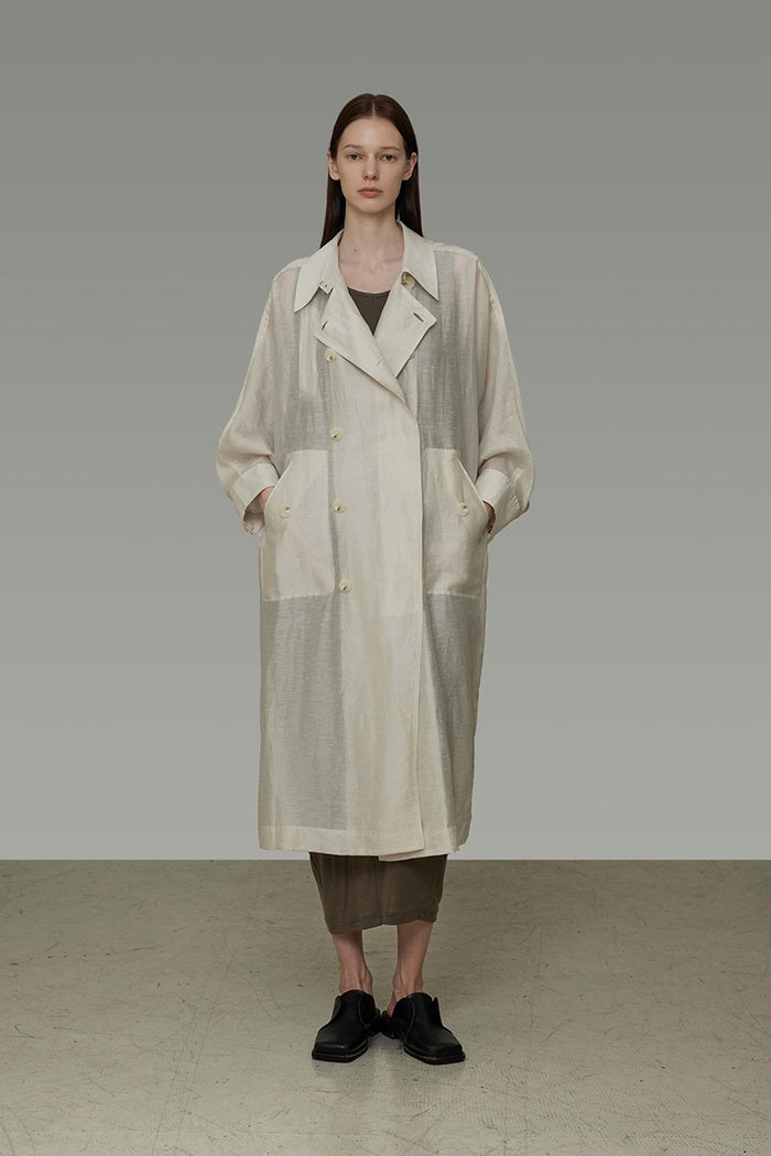 Architectural Drape Trench Coat