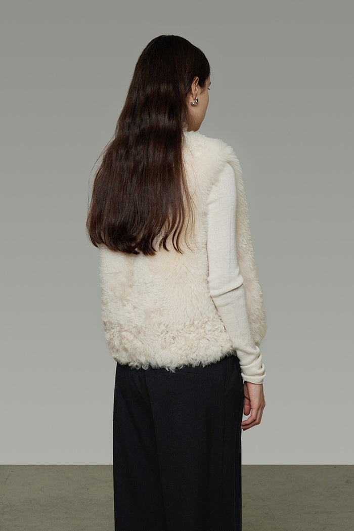 Minimalist Faux Fur Vest