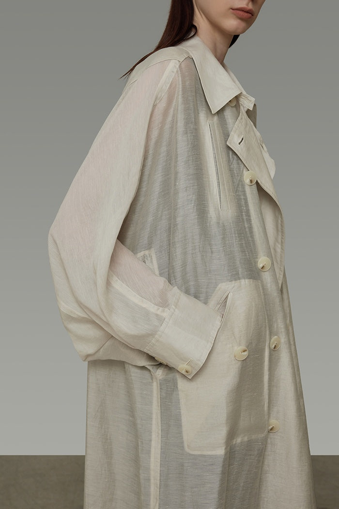 Architectural Drape Trench Coat