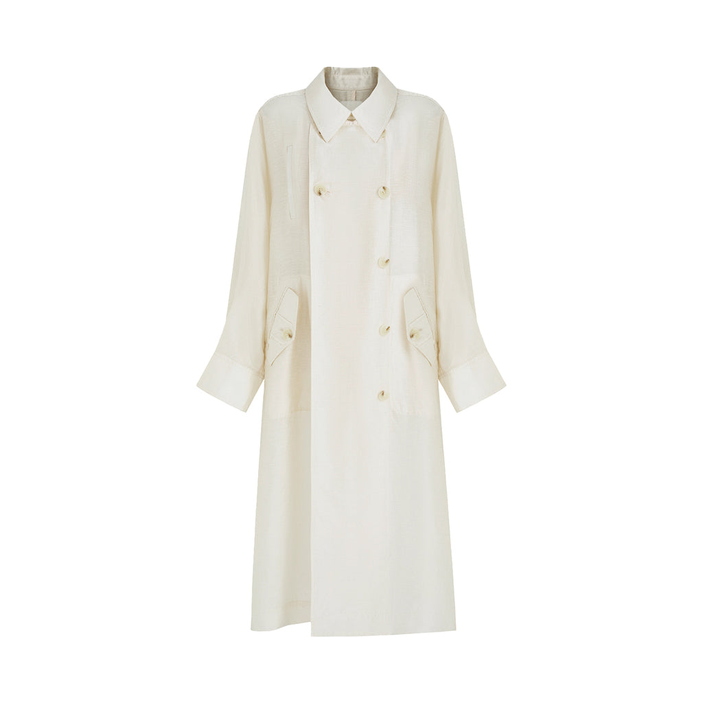 Architectural Drape Trench Coat