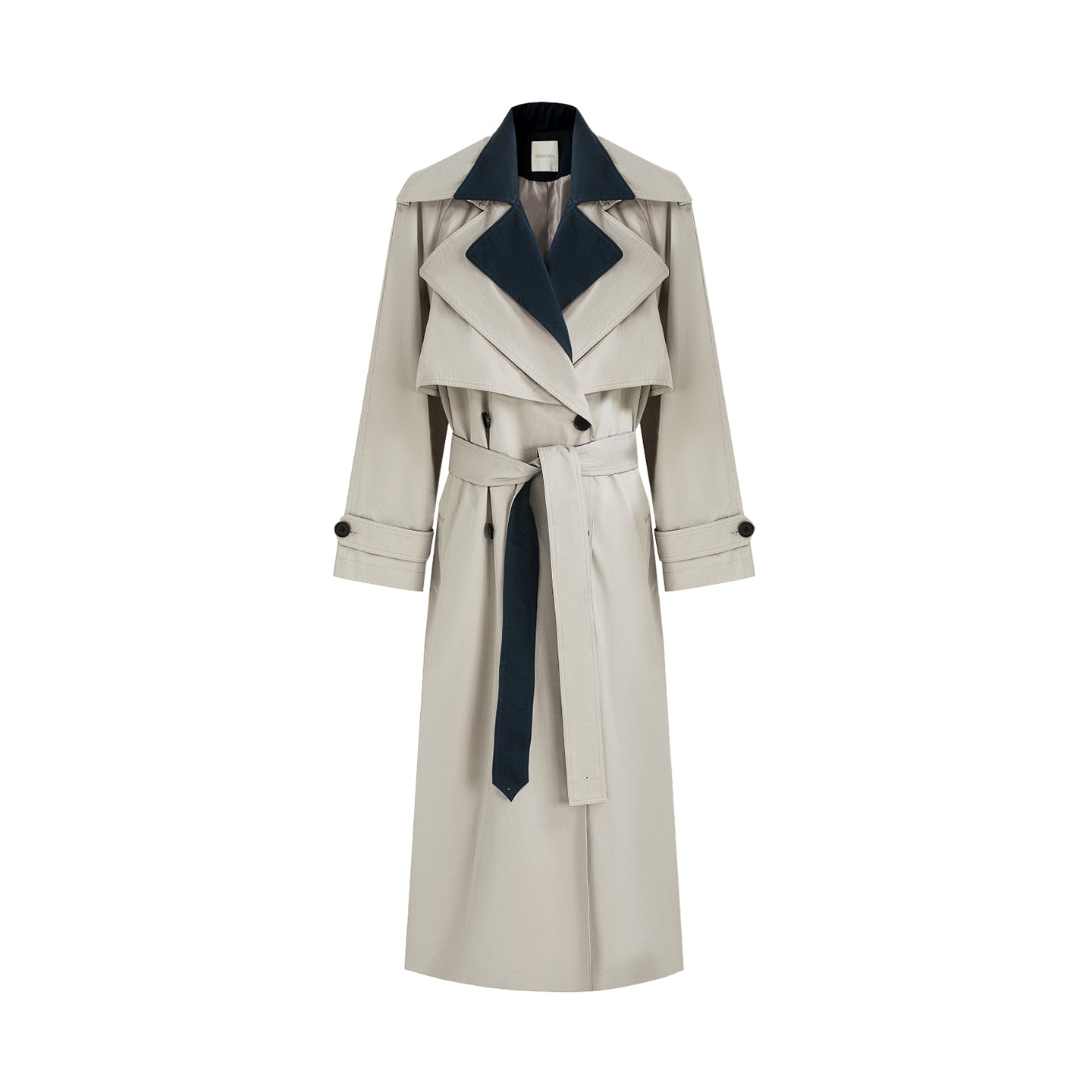 Elegant Contrast Trench Coat