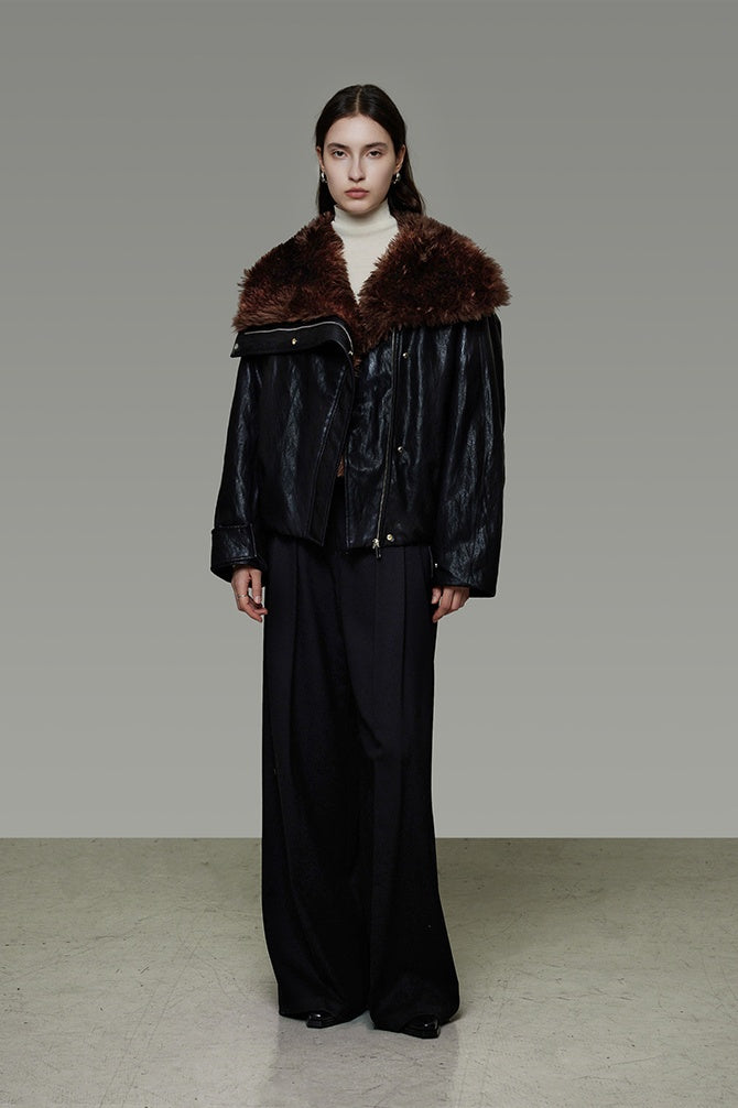 Urban Edge Shearling Contrast Jacket