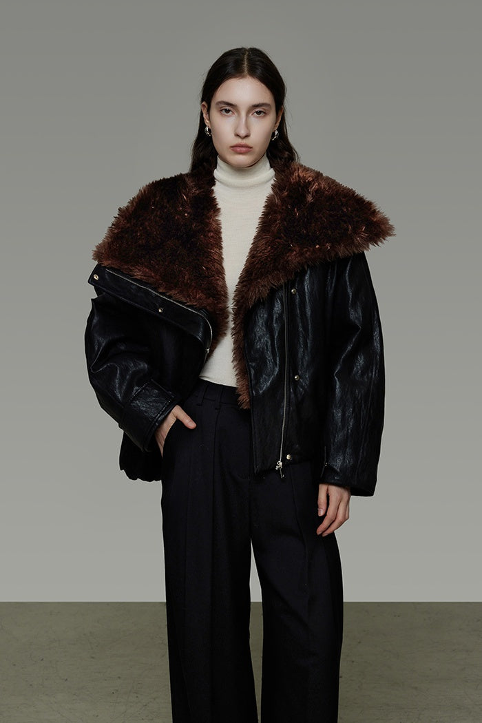 Urban Edge Shearling Contrast Jacket