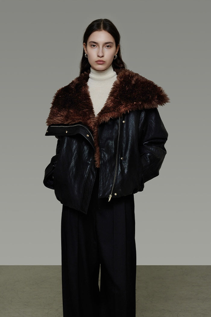 Urban Edge Shearling Contrast Jacket