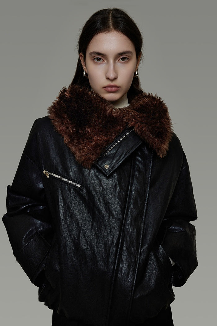 Urban Edge Shearling Contrast Jacket