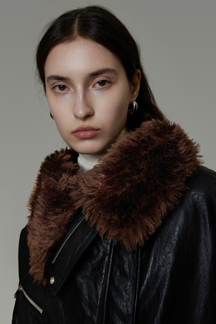 Urban Edge Shearling Contrast Jacket