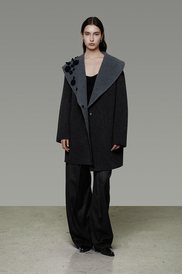 Refined Heirloom Wool Wrap Coat