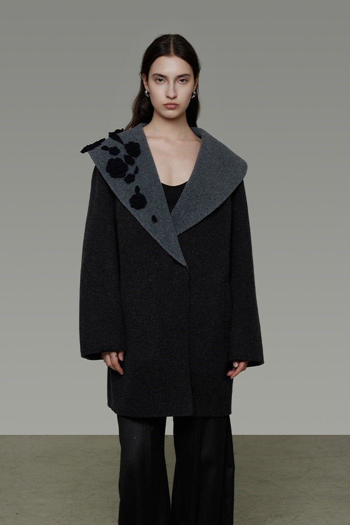 Refined Heirloom Wool Wrap Coat