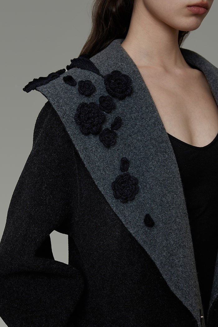 Refined Heirloom Wool Wrap Coat