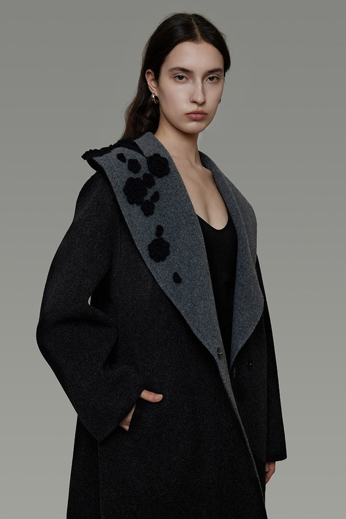 Refined Heirloom Wool Wrap Coat