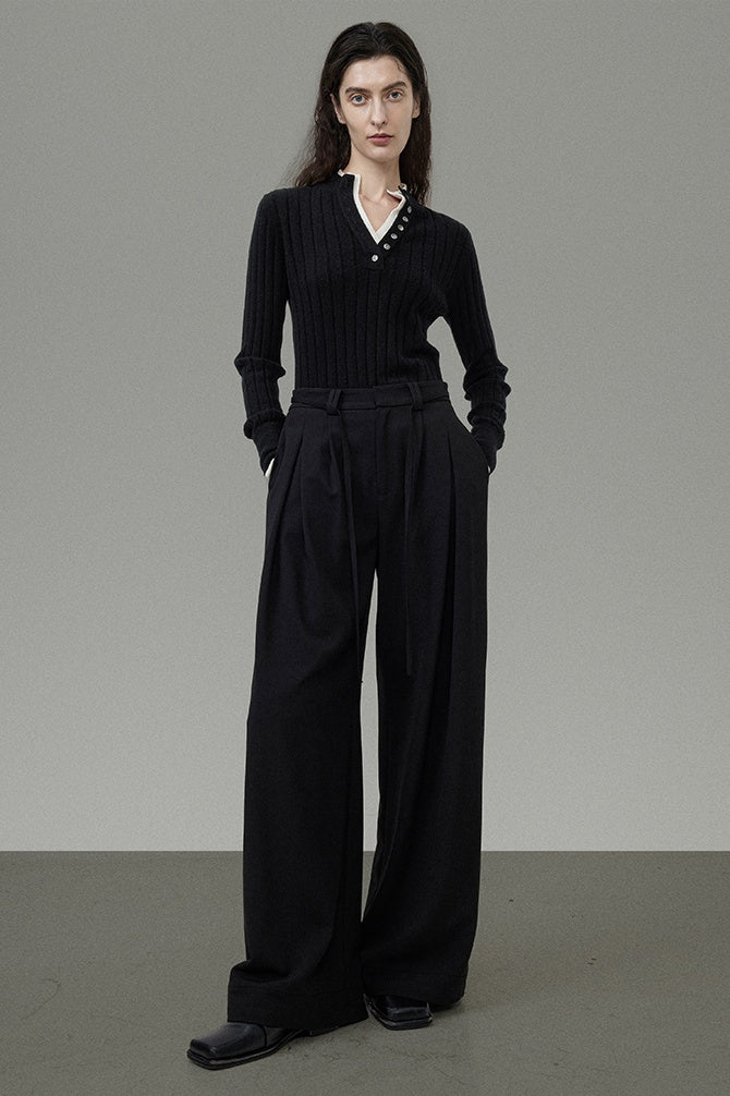 Effortless Chic Contrast Knit Top