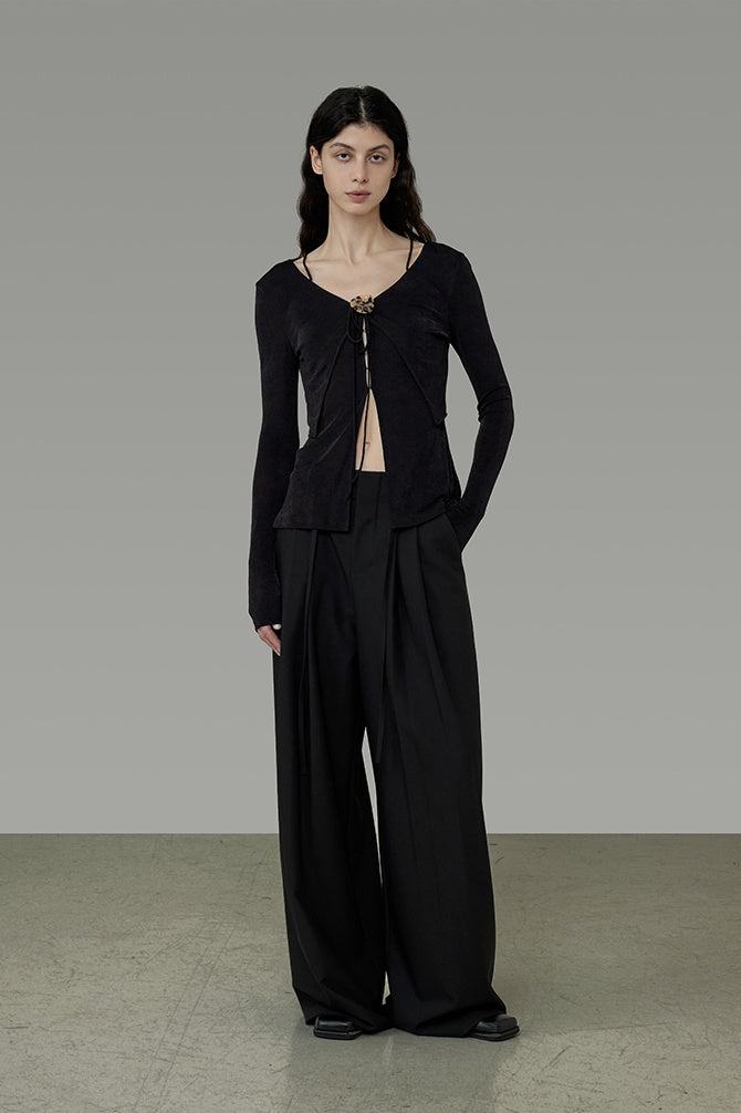 Sculpted V-Neck Knit Staple