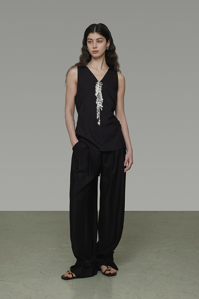 Sculpted Lace Trim Cami