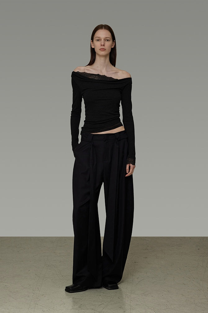 Sculpted Lace Knit Top