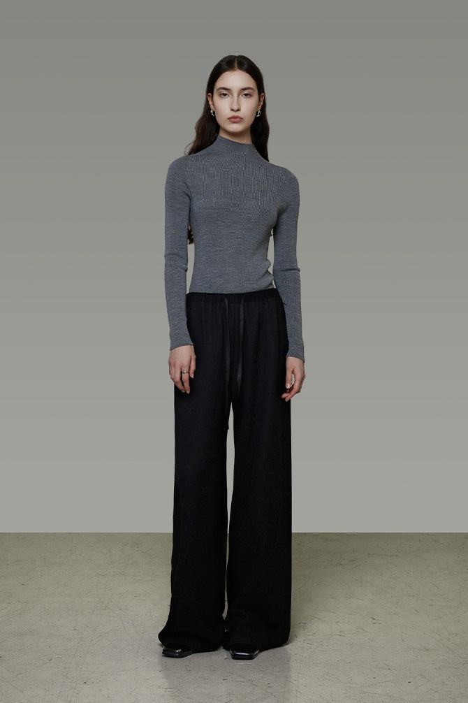 Effortless Tailored Wide-Leg Trousers
