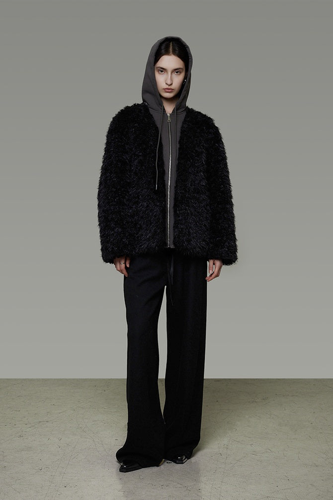 Effortless Layered Faux Fur Coat