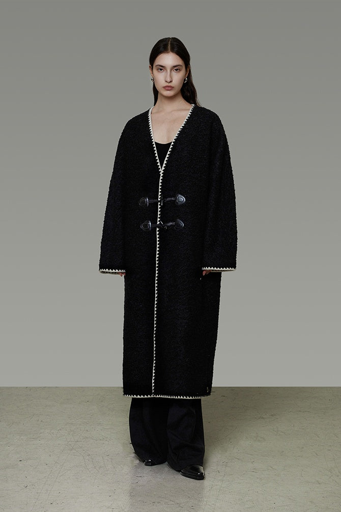 Sculpted Wool Duffle Coat