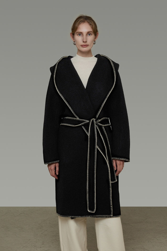 Artisan Wool Drape Coat
