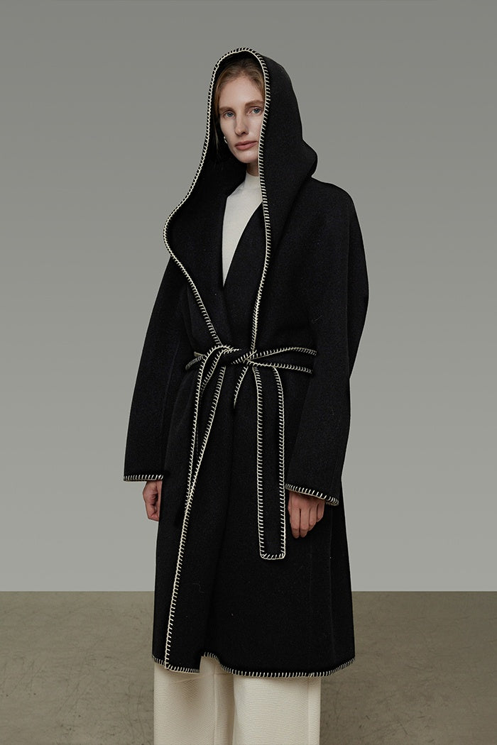 Artisan Wool Drape Coat