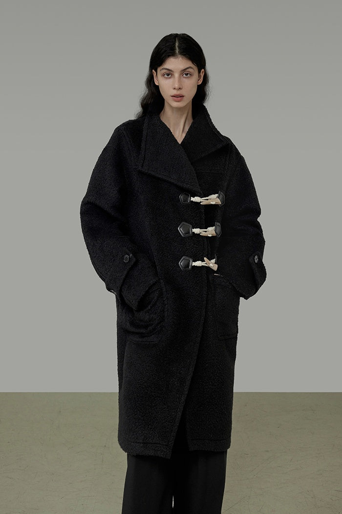 Structured Elegance Wool Blend Coat