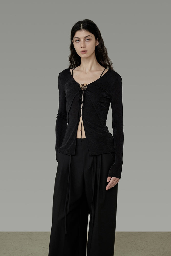 Sculpted V-Neck Knit Staple