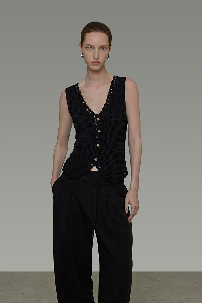 Effortless Chic Knit V-Neck Shell