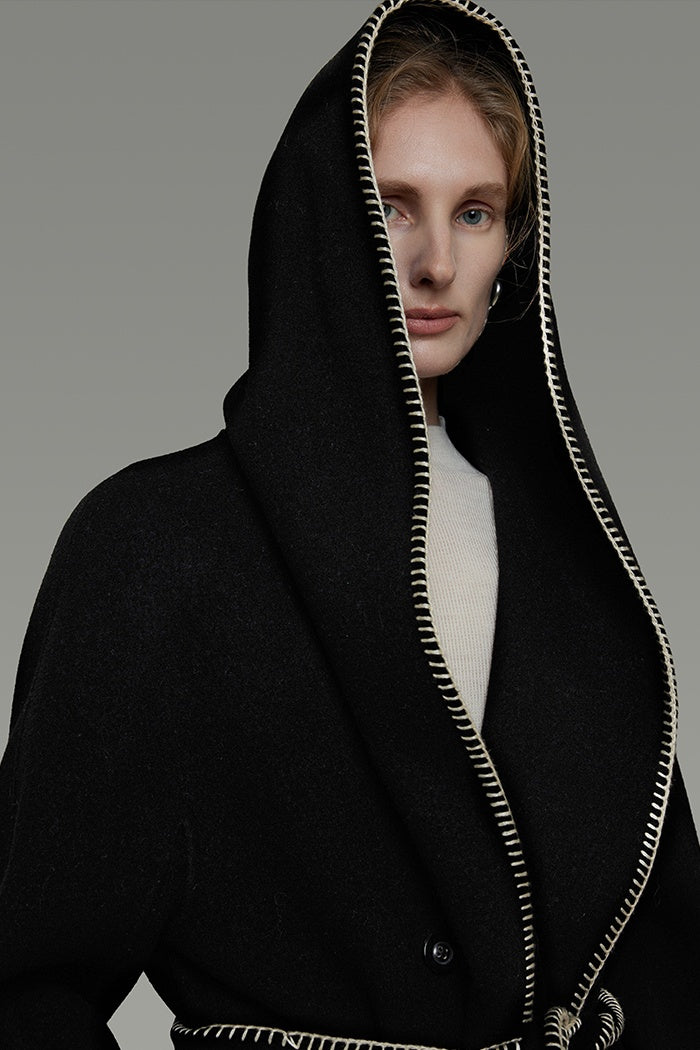 Artisan Wool Drape Coat