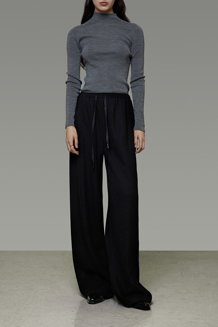 Effortless Tailored Wide-Leg Trousers
