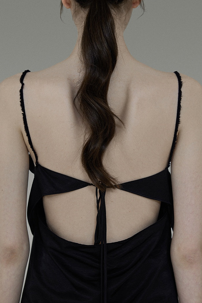 Unspoken Chic Black Slip Maxi Dress