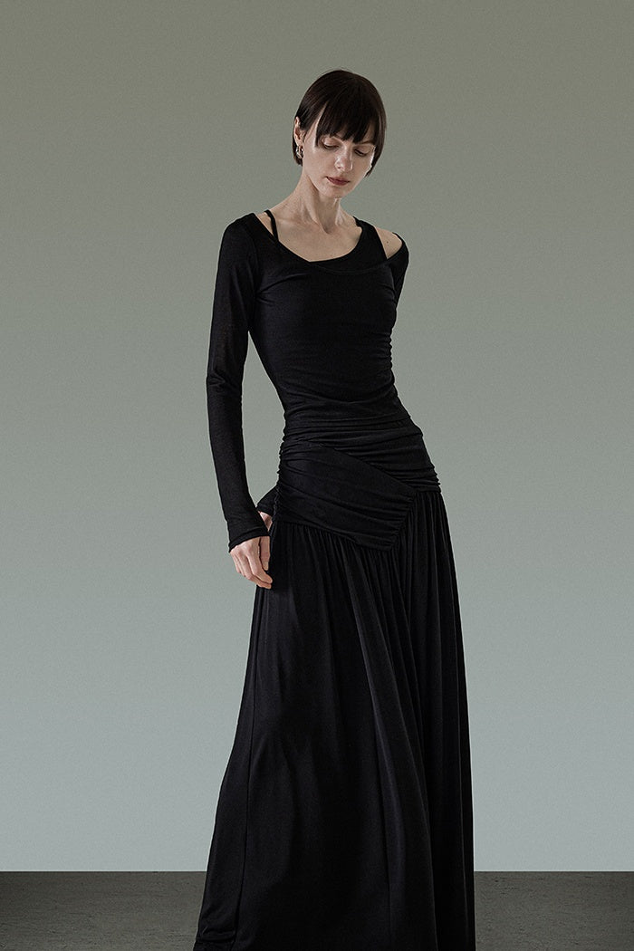 Sculpted Silhouette Maxi Skirt