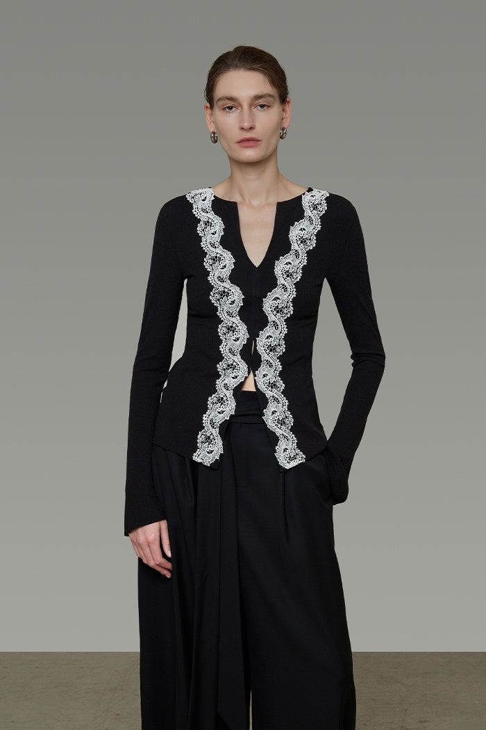 Whispered Lace Knit Top