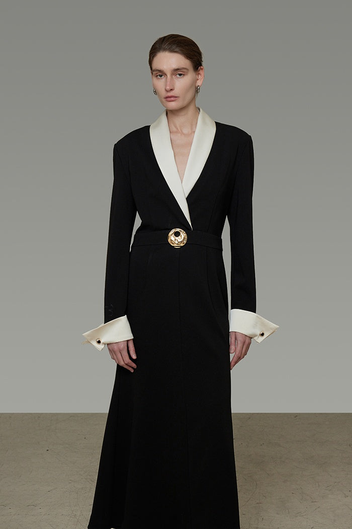 Sculpted V-Neck Satin Slip Dress