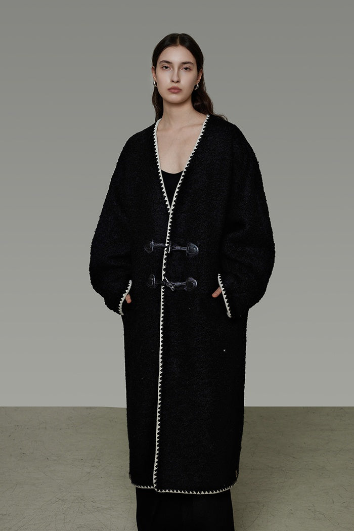 Sculpted Wool Duffle Coat