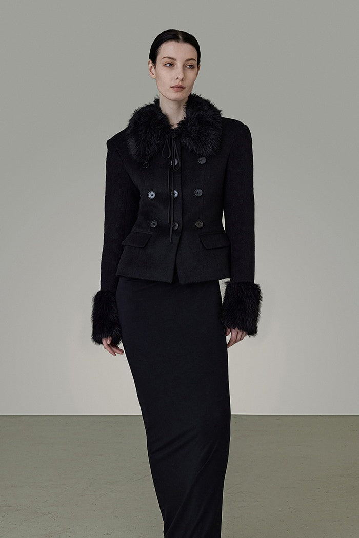 Timeless Texture Luxe Wrap Jacket