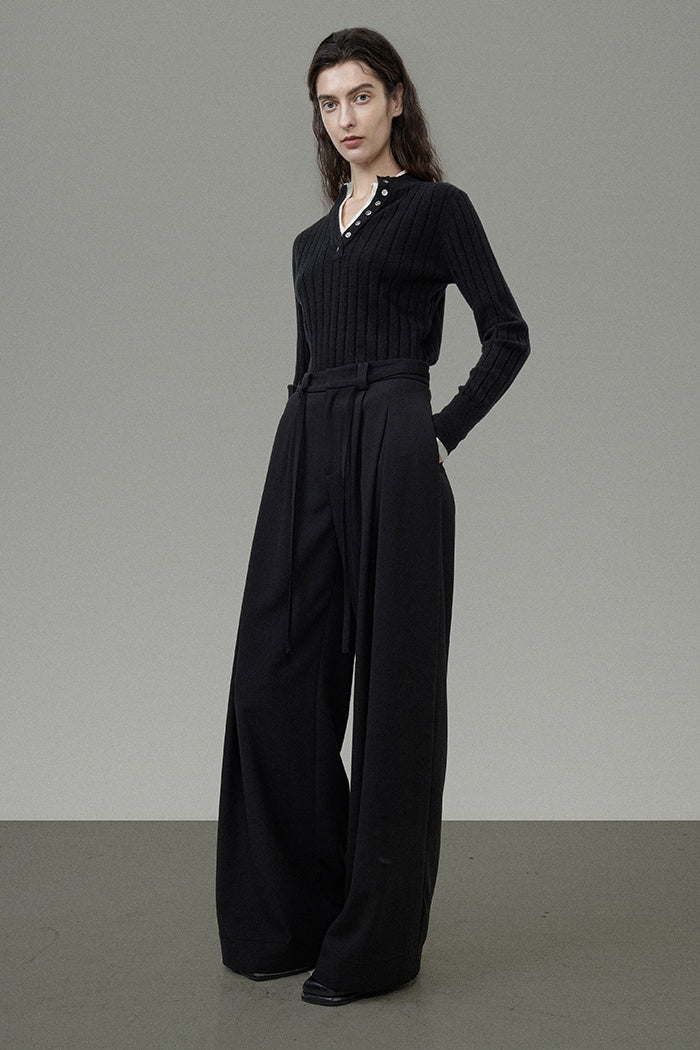 Effortless Chic Contrast Knit Top