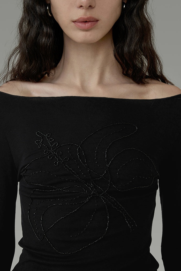 Chic Off-Shoulder Knit Top